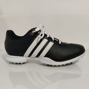 Adidas Driver May Classic Plastic Spike Women's Golf Shoes Black - White US 9.5